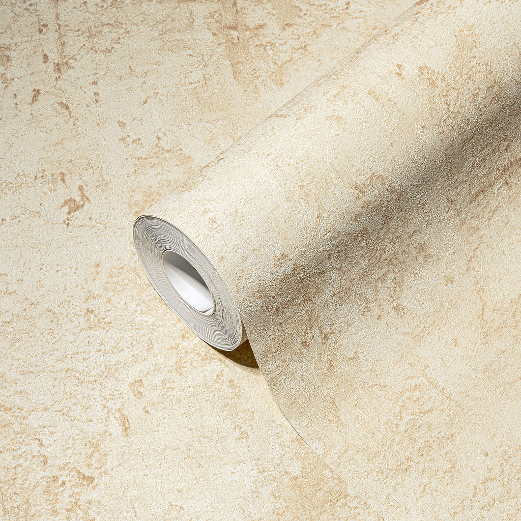 High-Quality Non-Woven Wallpaper Beige Stone Look