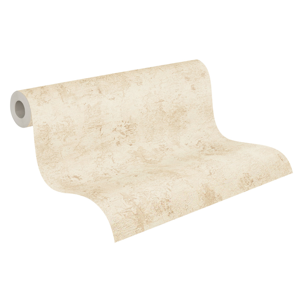 High-Quality Non-Woven Wallpaper Beige Stone Look