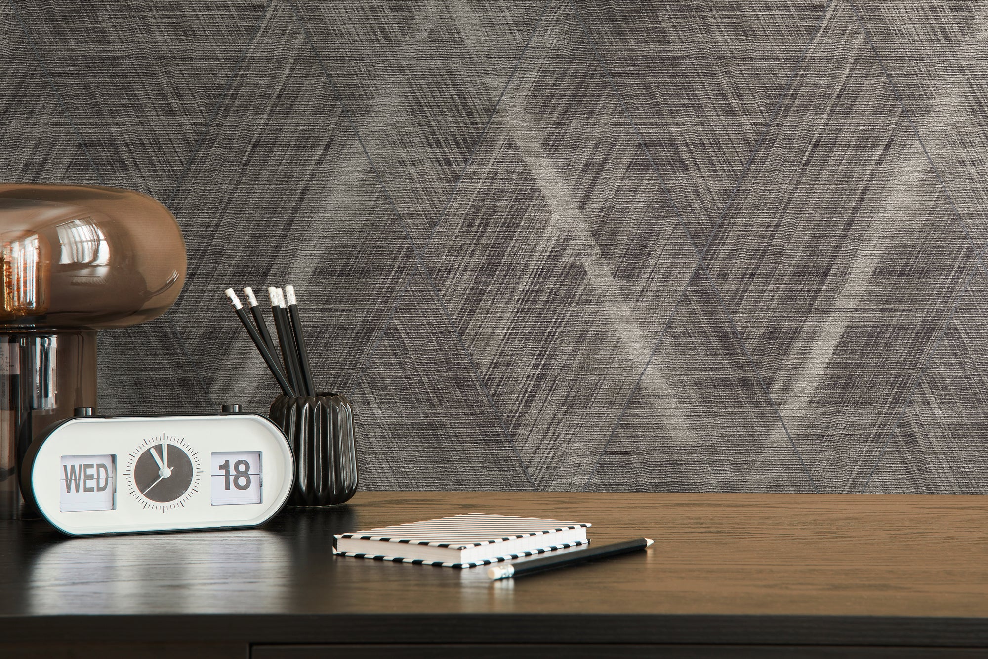 High-Quality Non-Woven Wallpaper Black Graphic