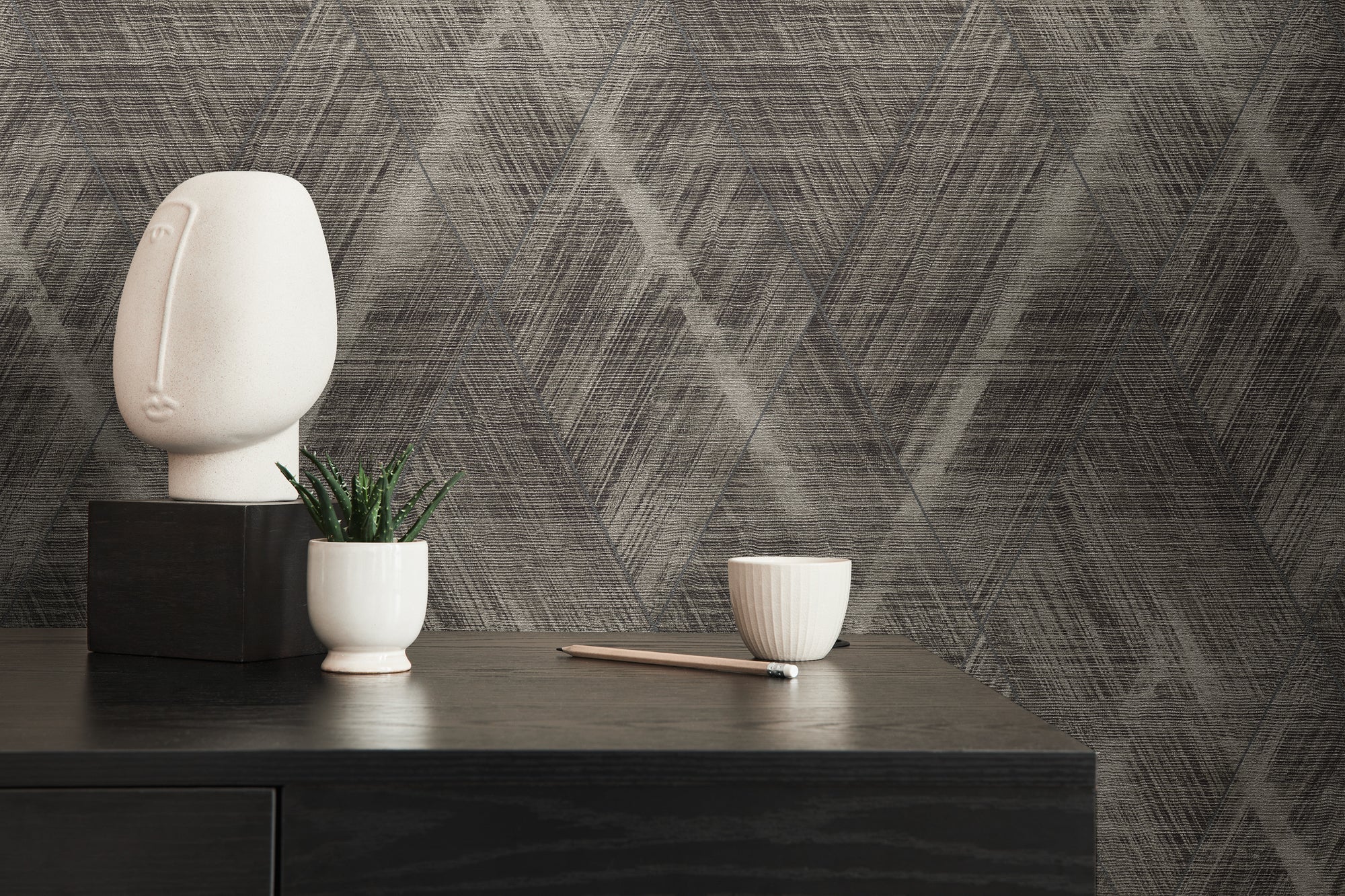 High-Quality Non-Woven Wallpaper Black Graphic
