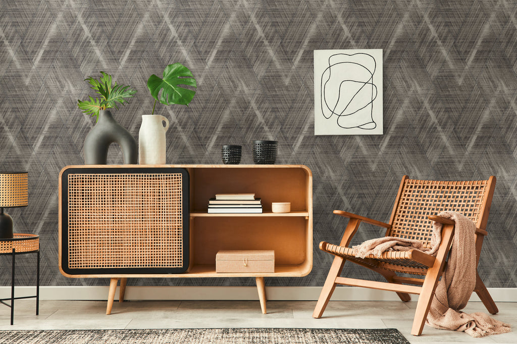 High-Quality Non-Woven Wallpaper Black Graphic