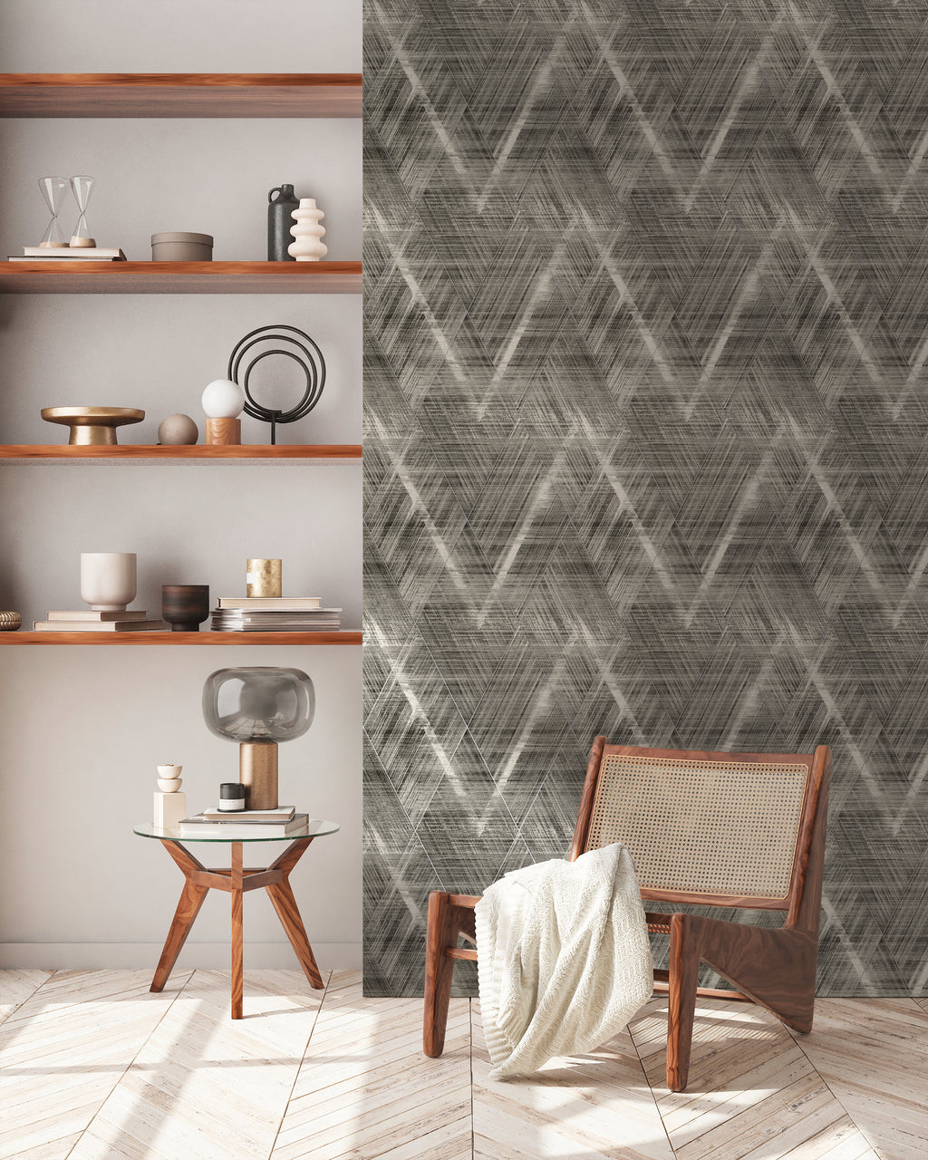 High-Quality Non-Woven Wallpaper Black Graphic