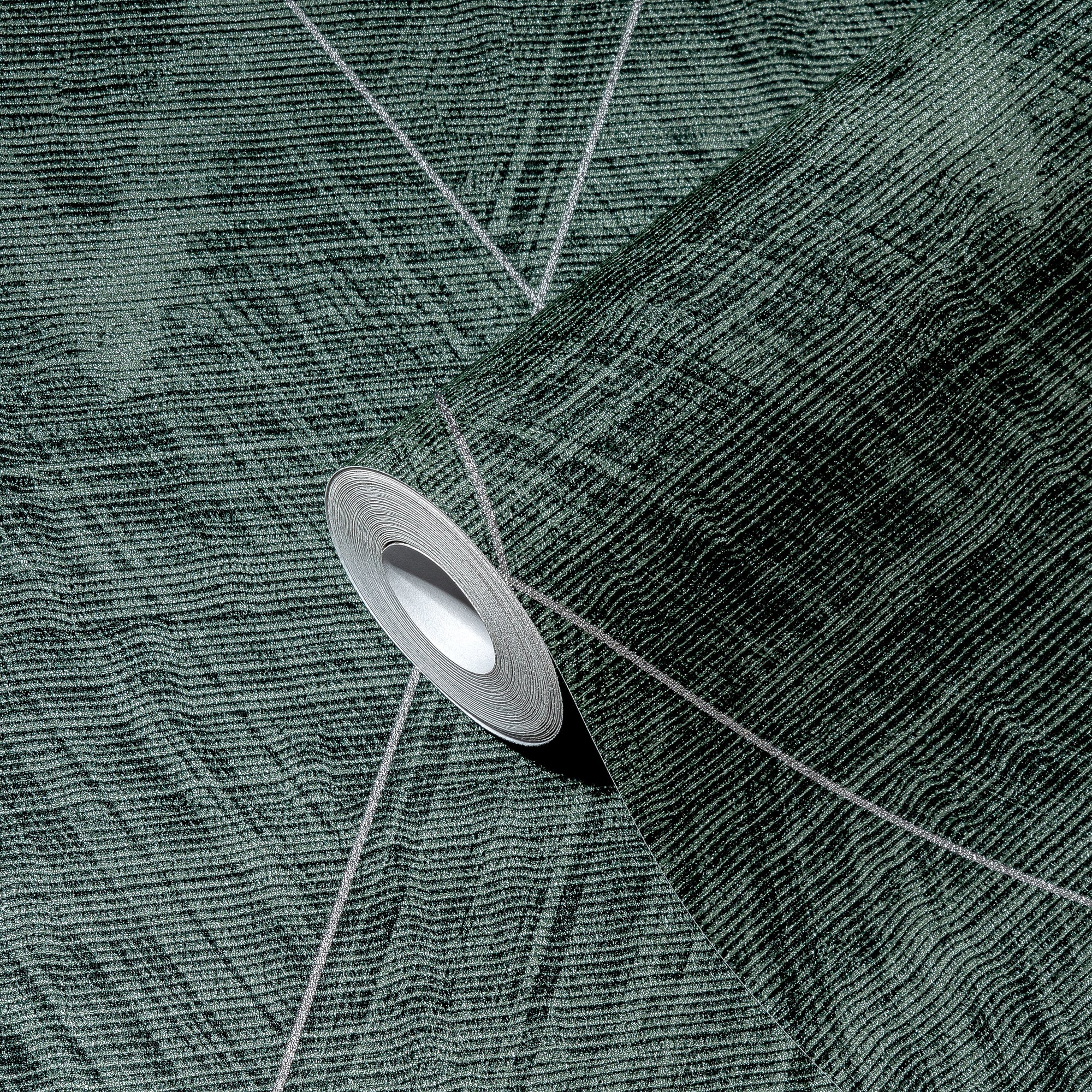High-Quality Non-Woven Wallpaper Green Graphic