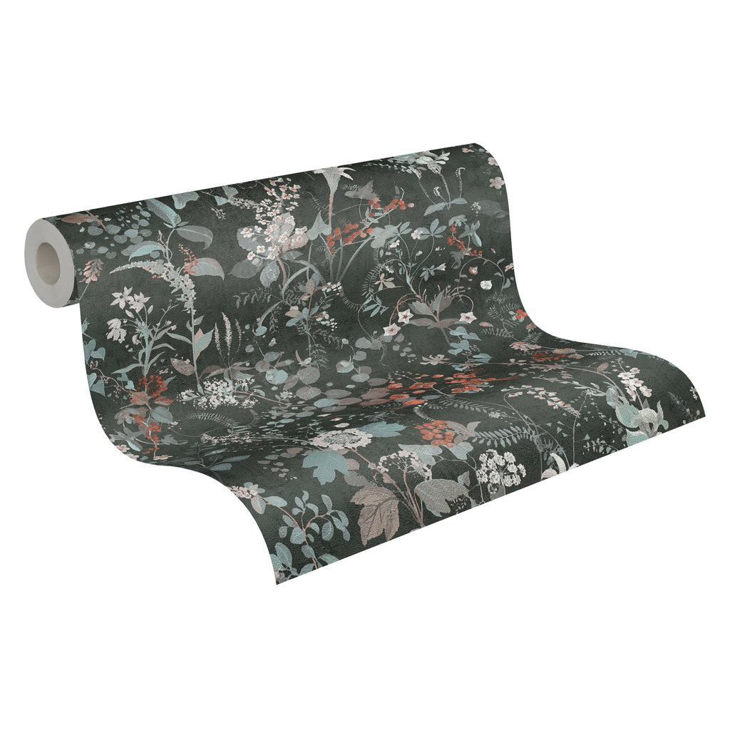 High-Quality Non-Woven Wallpaper Black Jungle