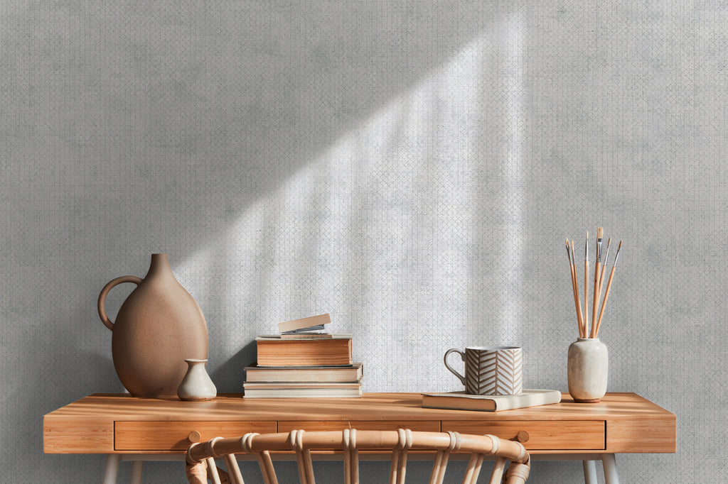 High-Quality Non-Woven Wallpaper Grey Plain Wallpaper