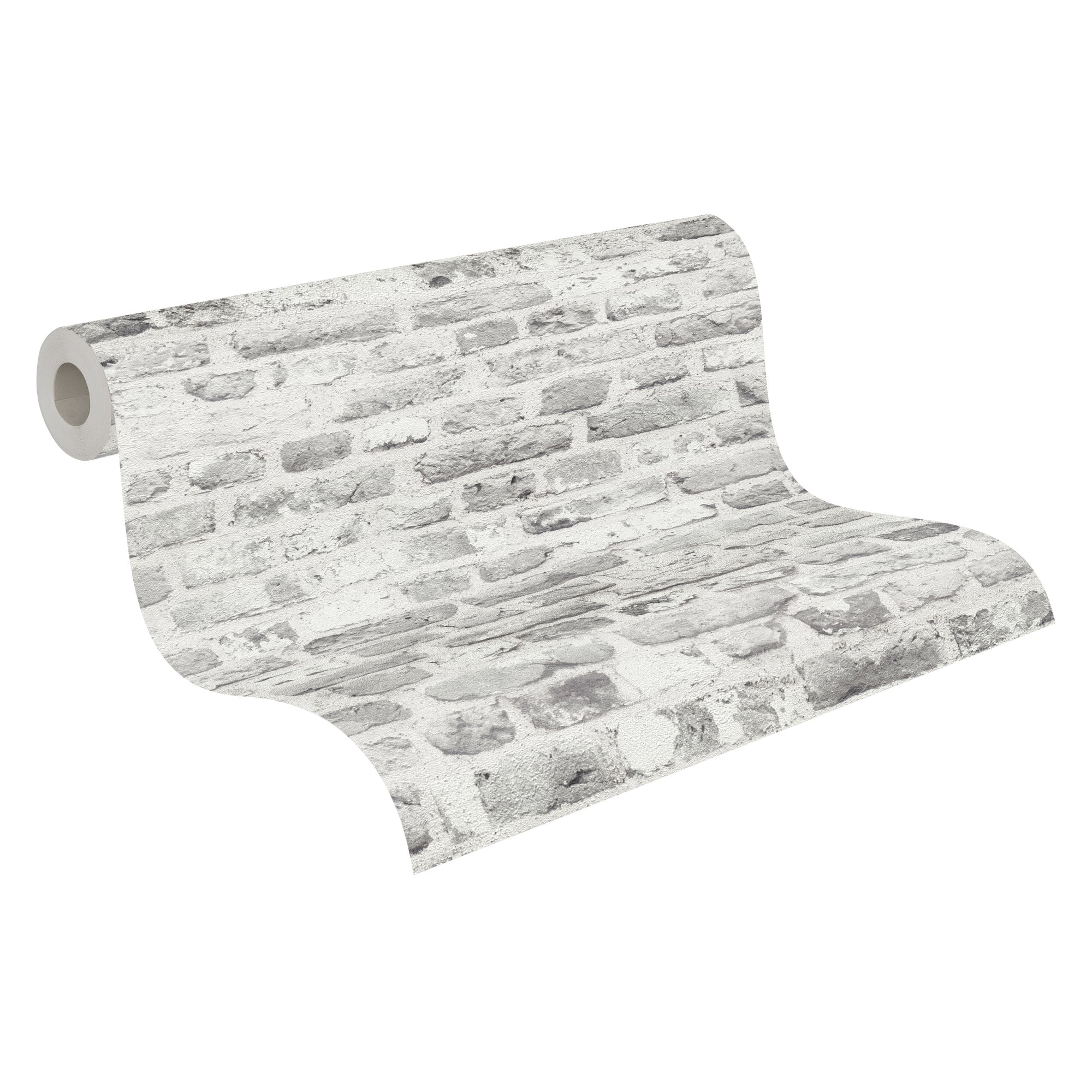 High-Quality Non-Woven Wallpaper Grey Stone Look