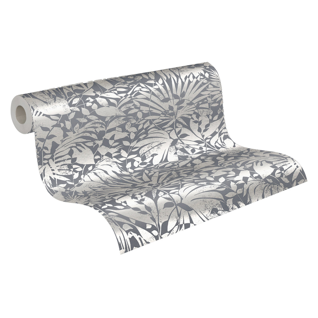 Premium Non-Woven Wallpaper Grey Floral