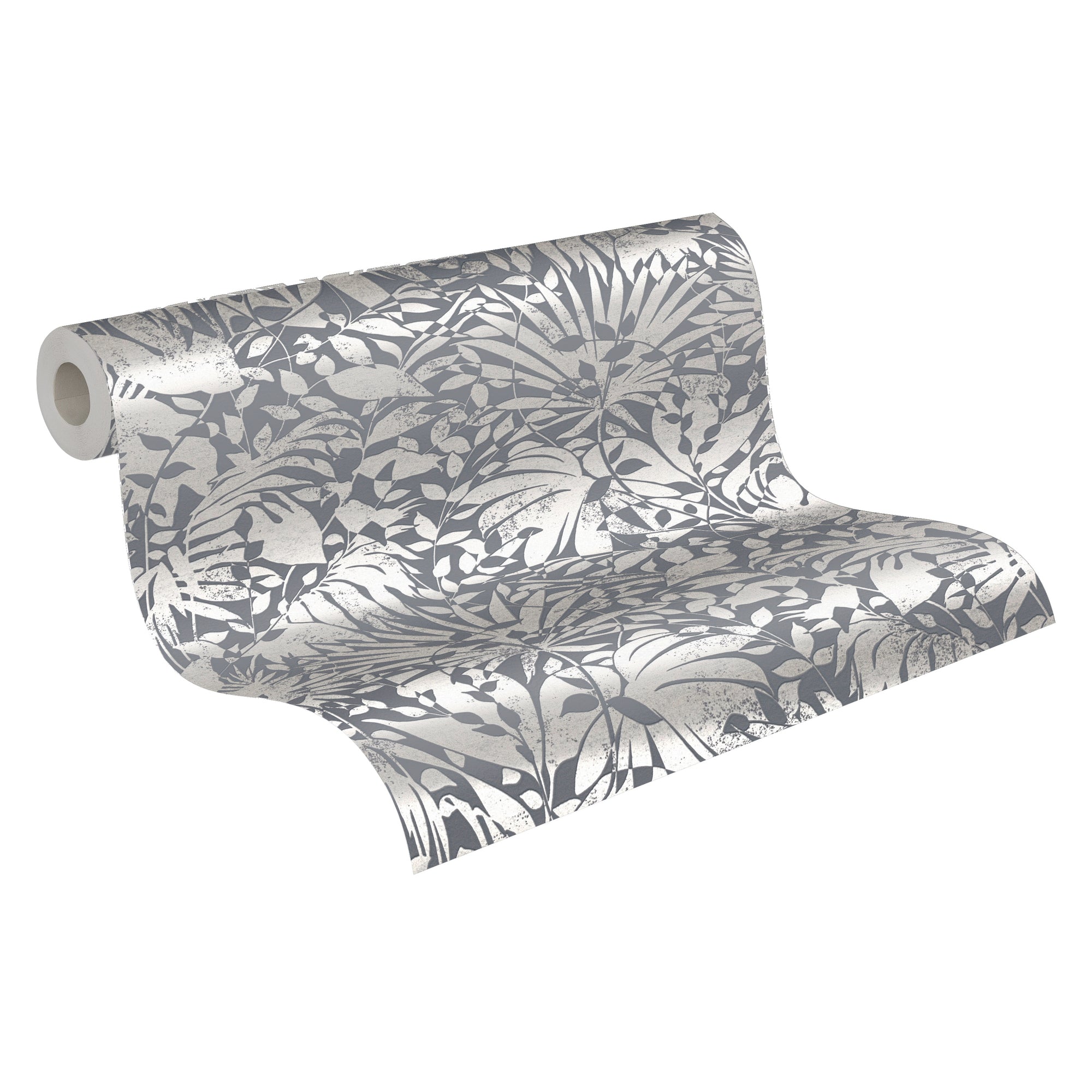 Premium Non-Woven Wallpaper Grey Floral