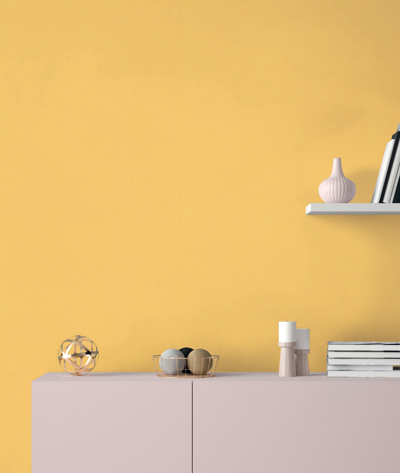 Hochwertige Tapete aus der Kollektion Pintwalls III in Gelb