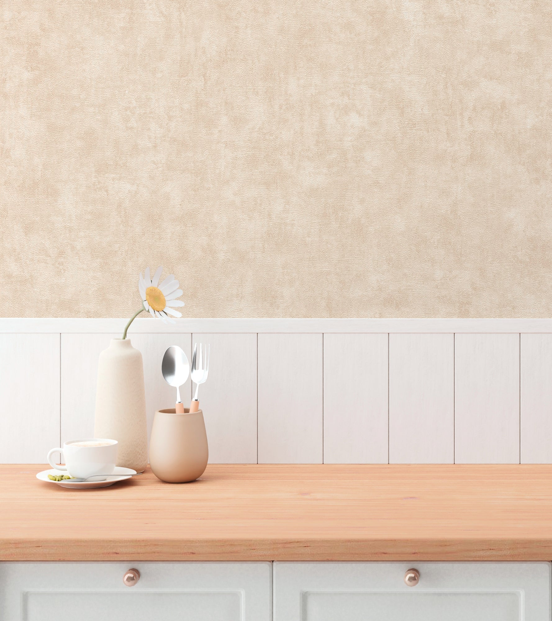 High-quality wallpaper from the Hygge III collection in brown 