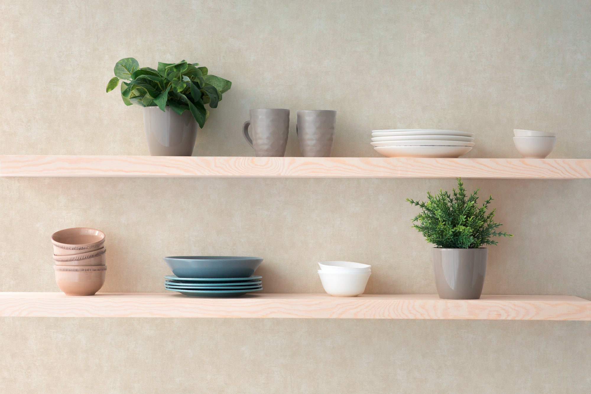 High-quality wallpaper from the Hygge III collection in beige 