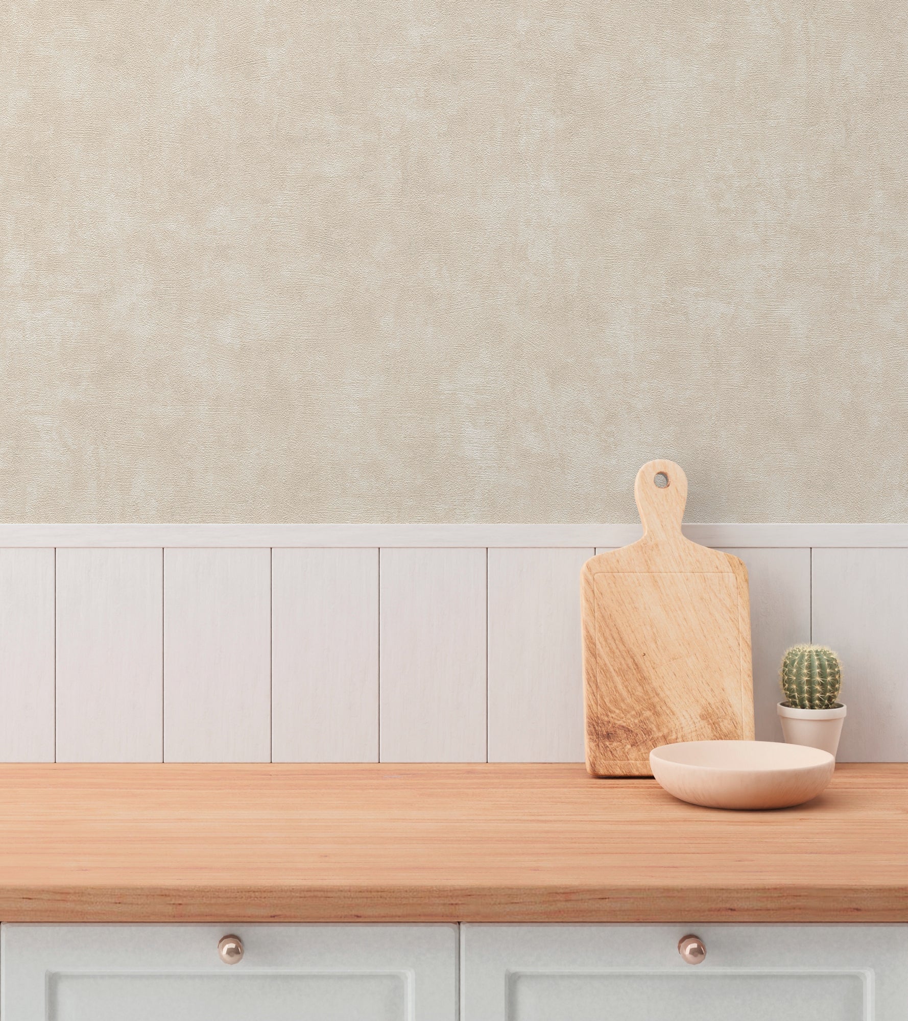 High-quality wallpaper from the Hygge III collection in beige 