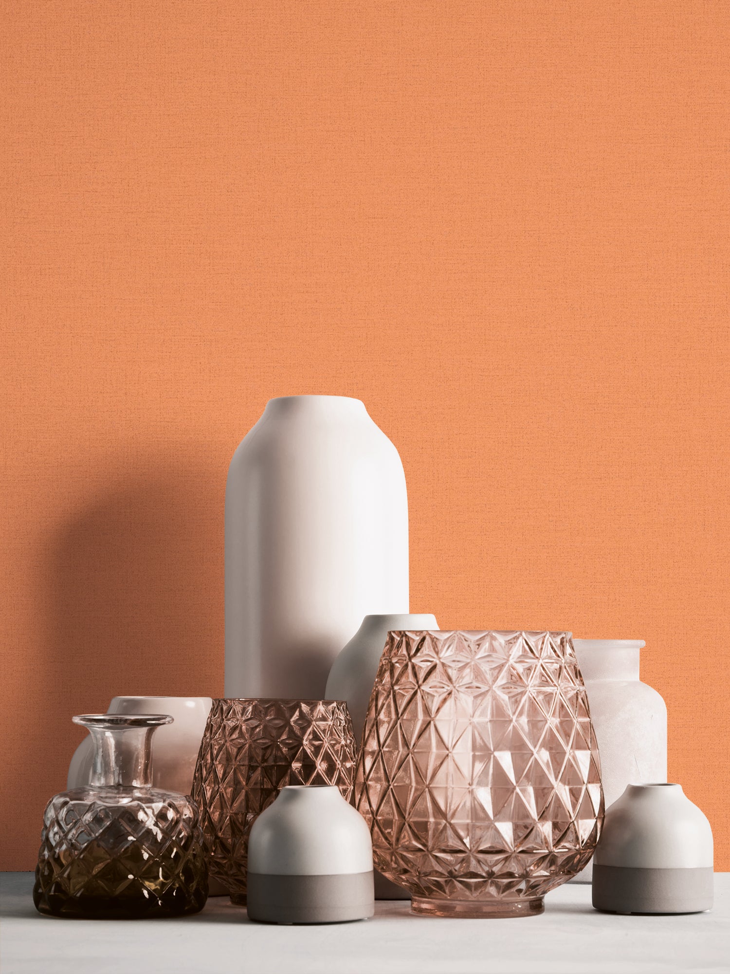 High-quality wallpaper from the Aquarelle Dreams collection in orange 