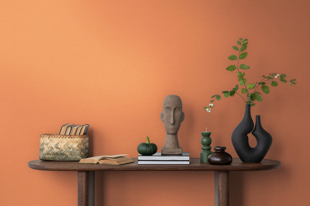 High-quality wallpaper from the Aquarelle Dreams collection in orange 