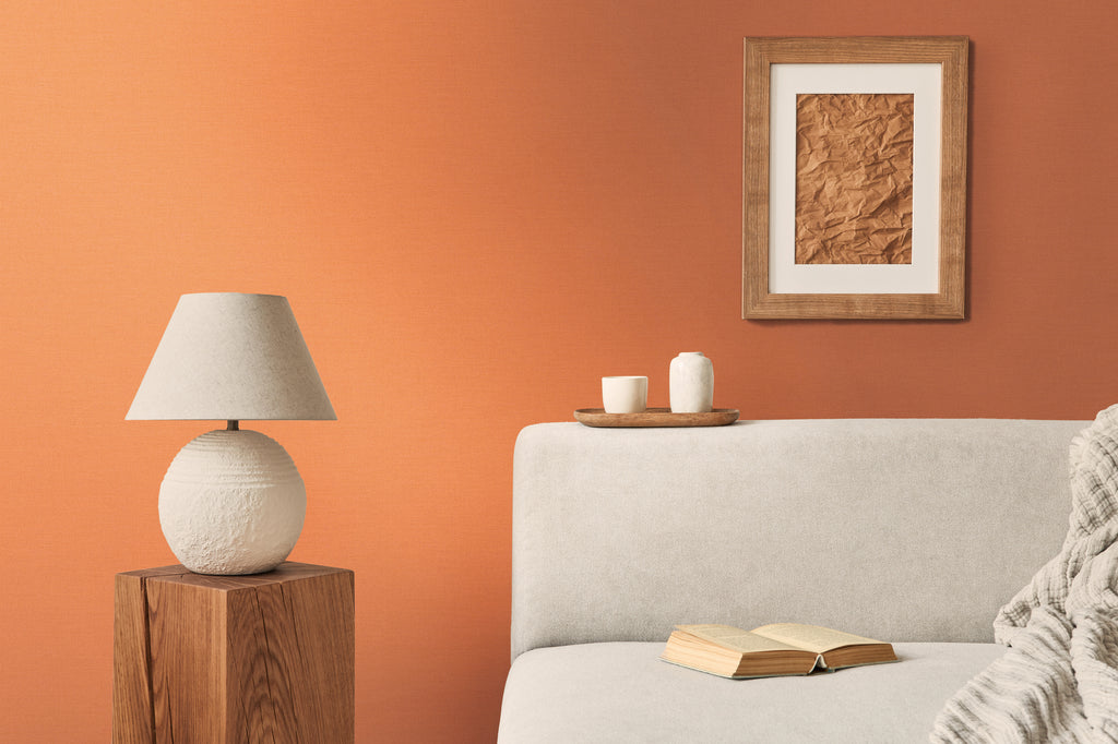 High-quality wallpaper from the Aquarelle Dreams collection in orange 