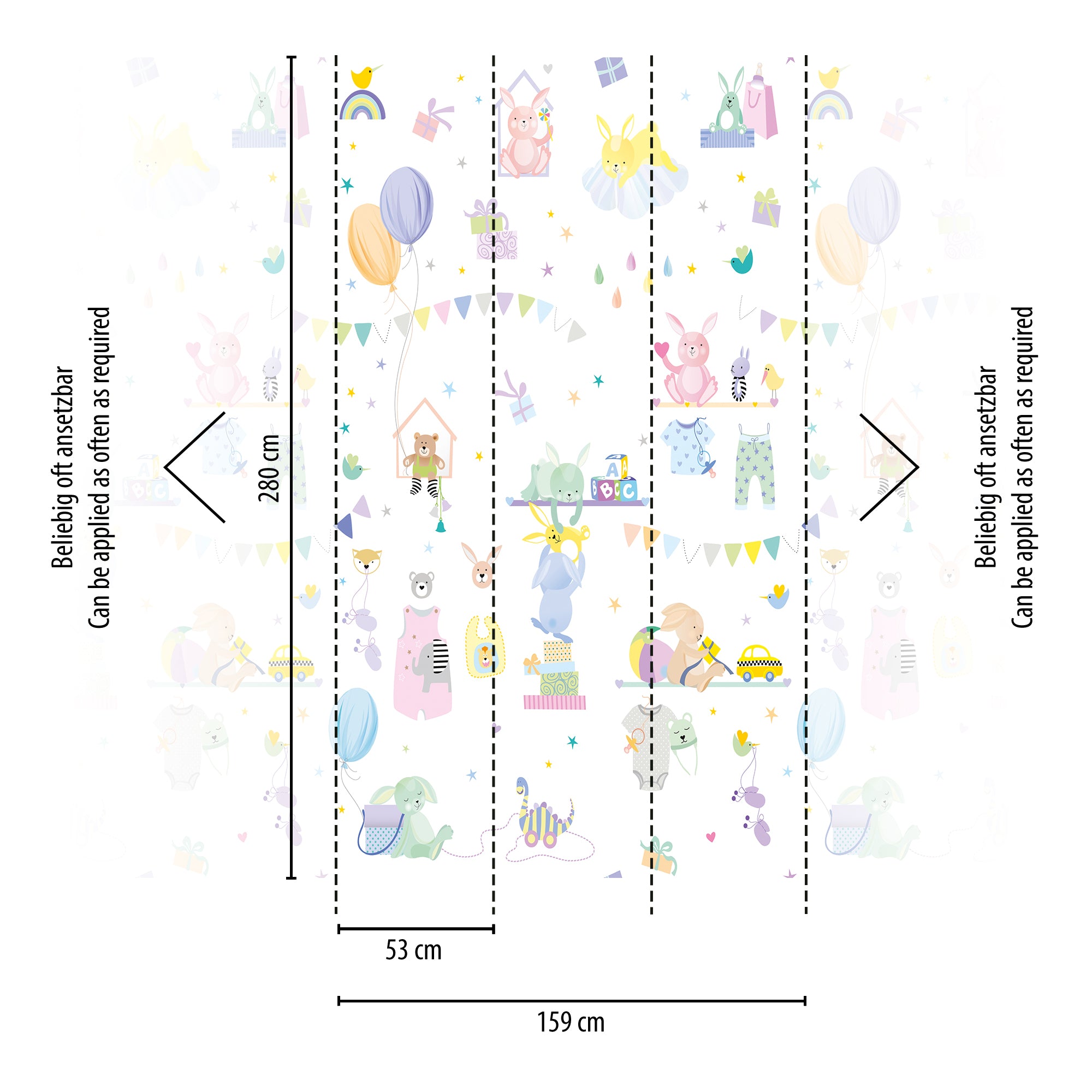 Hochwertige  Tapete aus der Kollektion The Wall II in Bunt