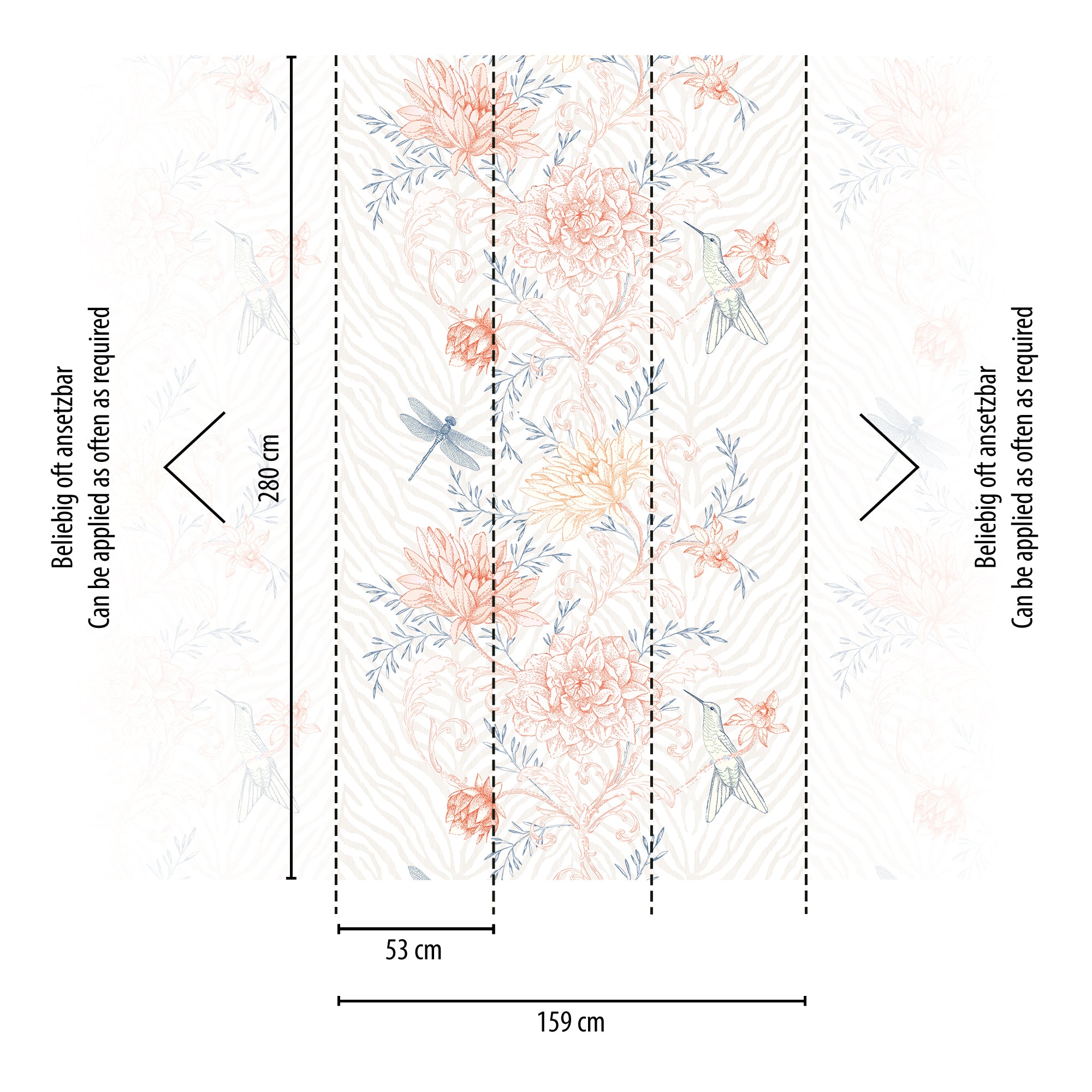 Hochwertige  Tapete aus der Kollektion The Wall II in Bunt