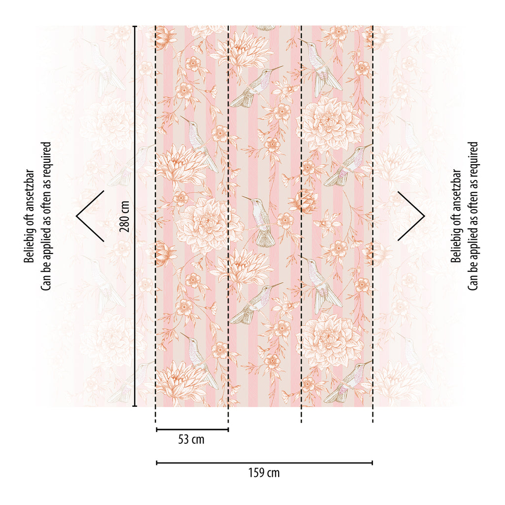 High-quality wallpaper from The Wall II collection in pink 