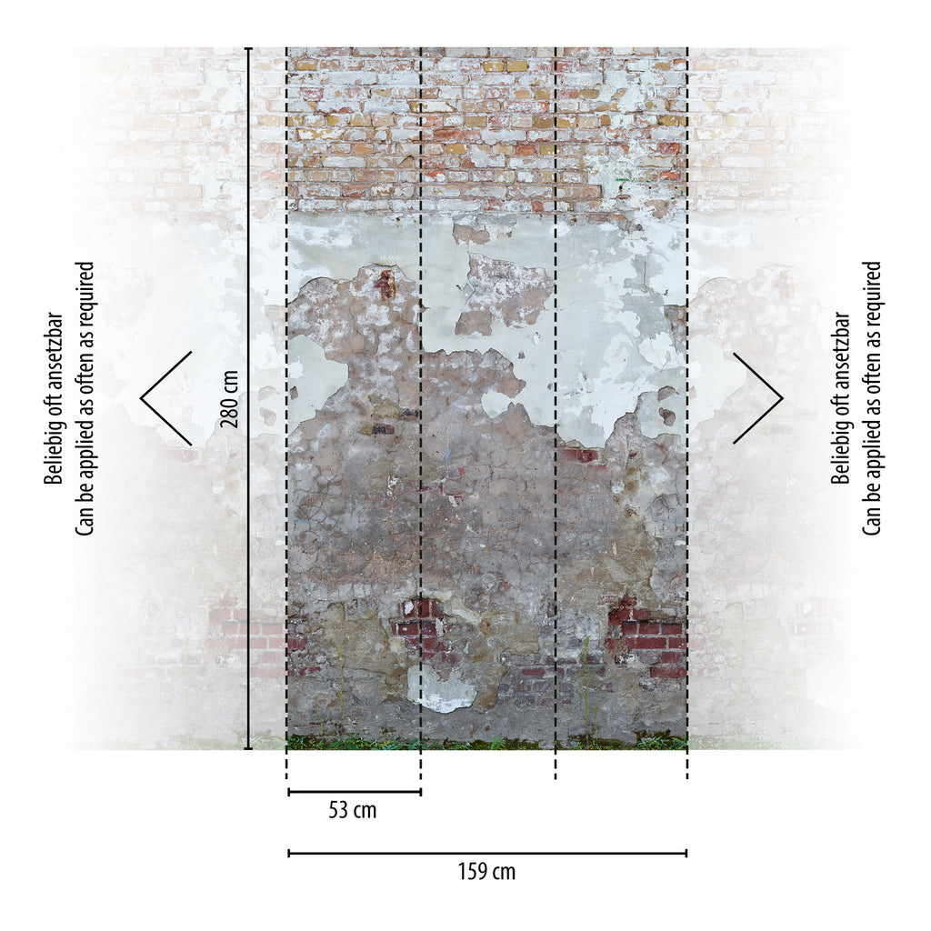 Hochwertige  Tapete aus der Kollektion The Wall II in Grau
