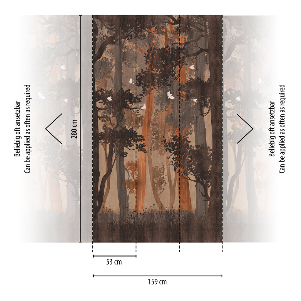 High-quality wallpaper from The Wall II collection in brown 