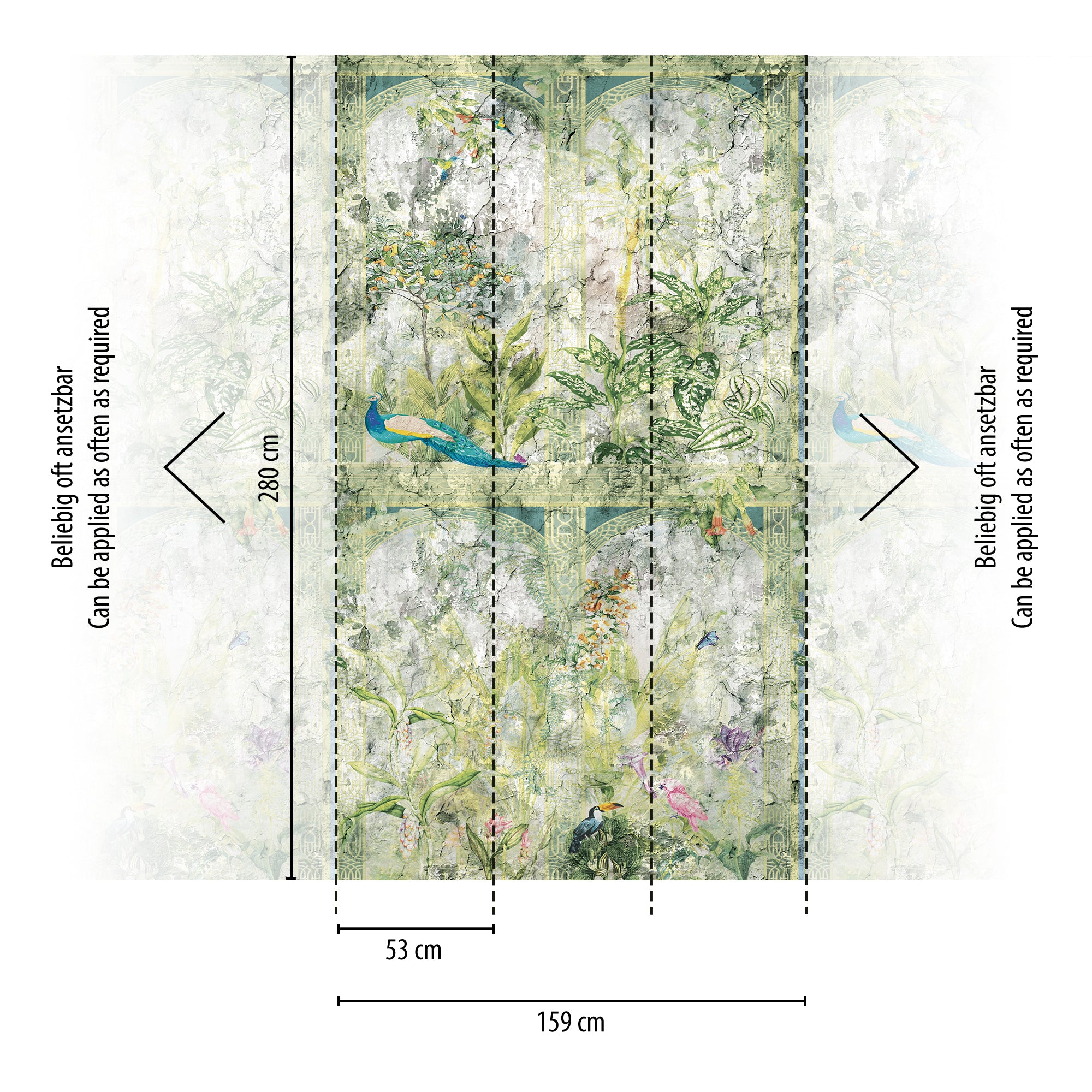 Hochwertige  Tapete aus der Kollektion The Wall II in Grün