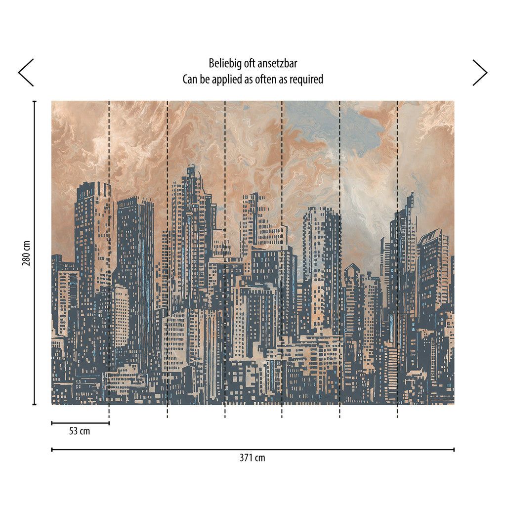 Hochwertige  Tapete aus der Kollektion The Wall II in Orange