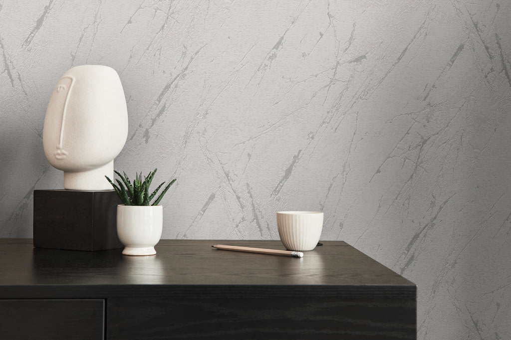 High-Quality Non-Woven Wallpaper Grey Marble