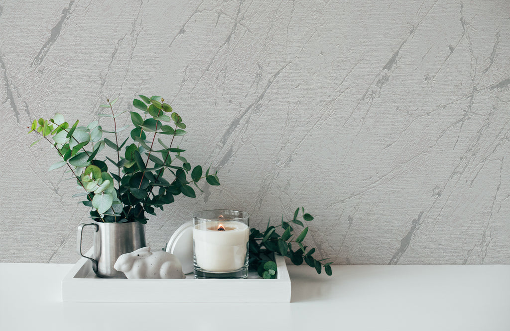 High-Quality Non-Woven Wallpaper Grey Marble