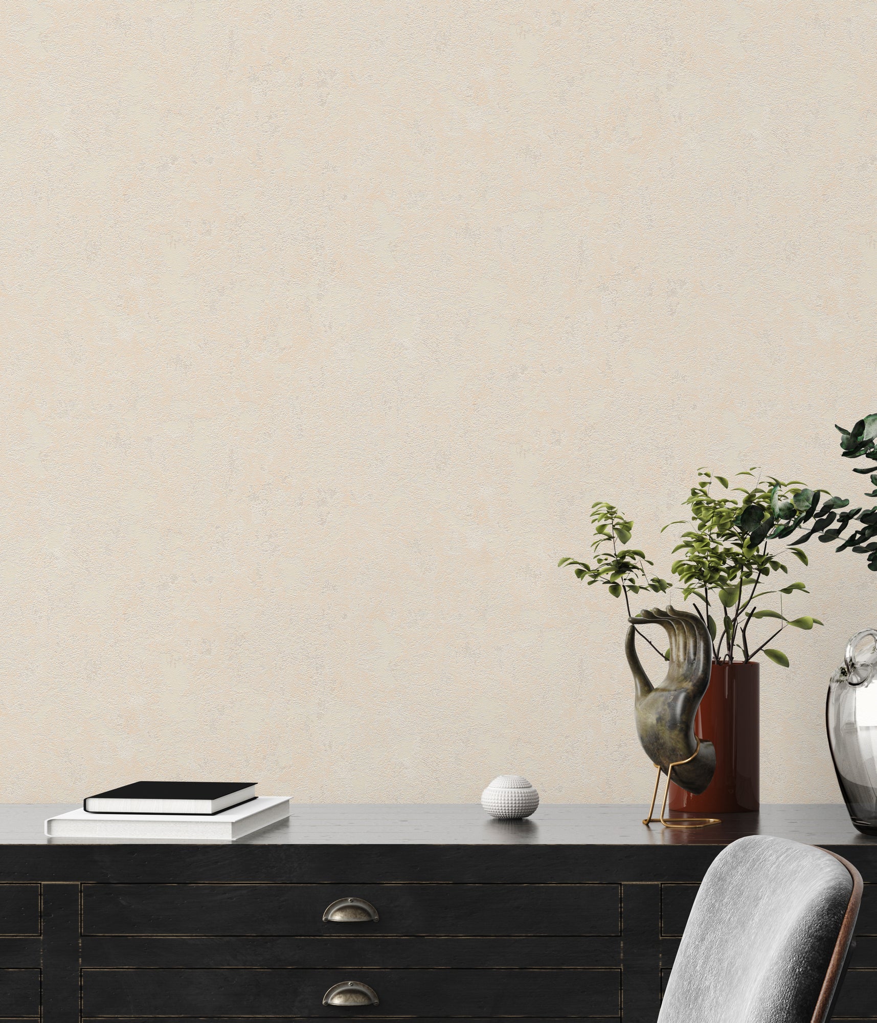High-Quality Non-Woven Wallpaper Beige Texture