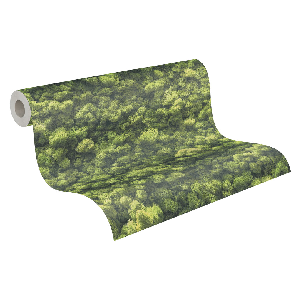 High-Quality Non-Woven Wallpaper Green Texture