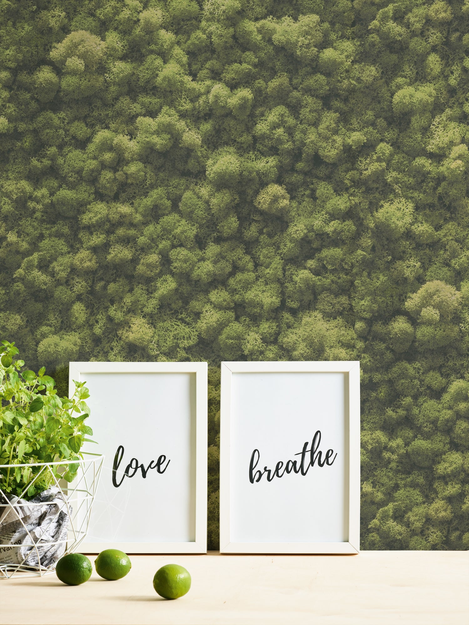 High-Quality Non-Woven Wallpaper Green Texture