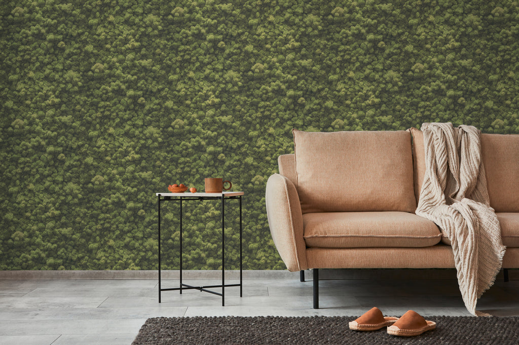 High-Quality Non-Woven Wallpaper Green Texture