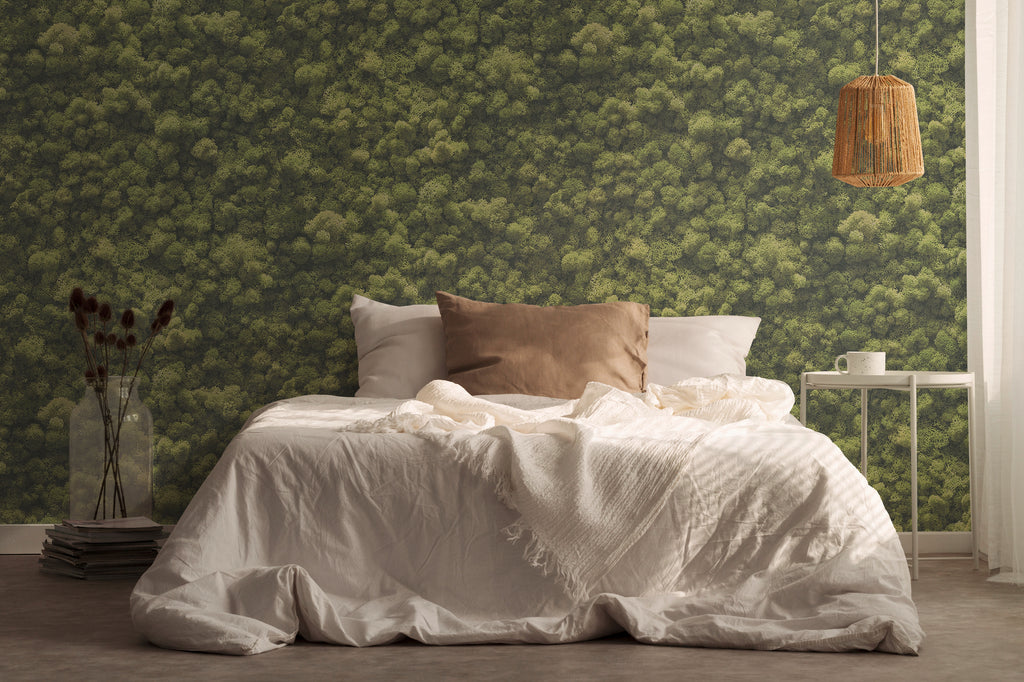 High-Quality Non-Woven Wallpaper Green Texture