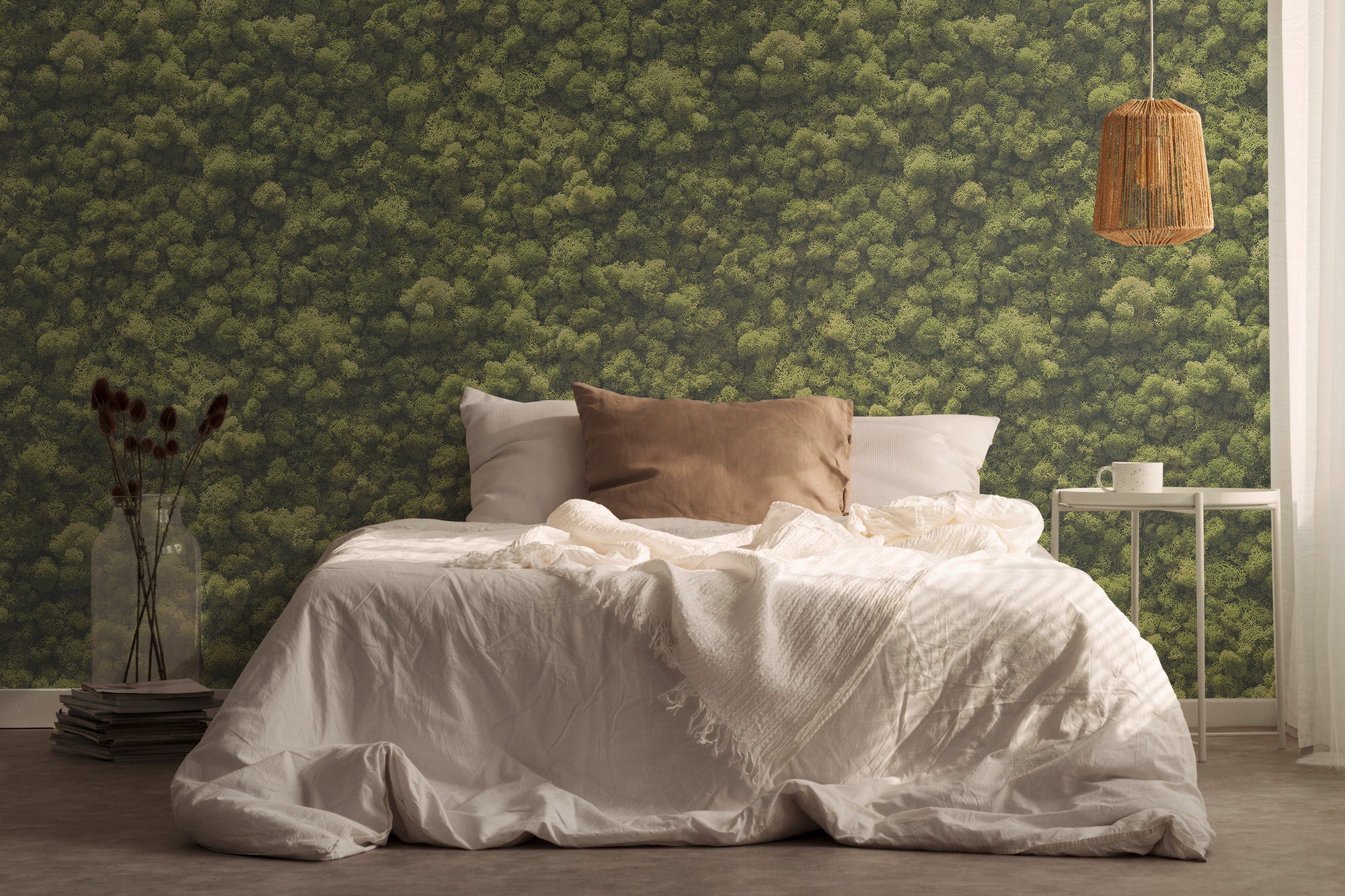 High-Quality Non-Woven Wallpaper Green Texture