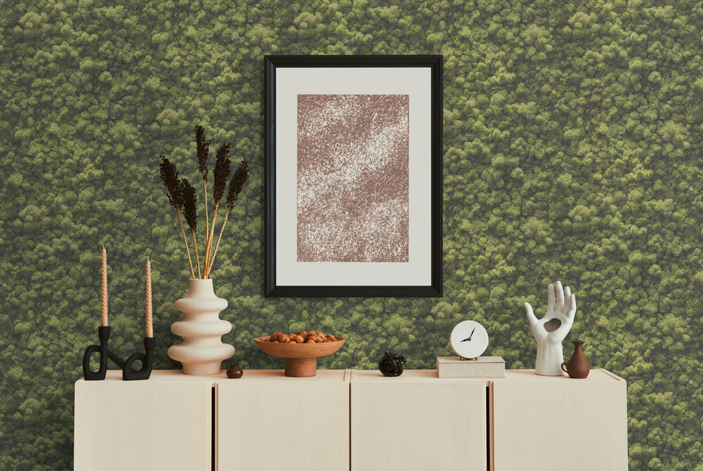 High-Quality Non-Woven Wallpaper Green Texture