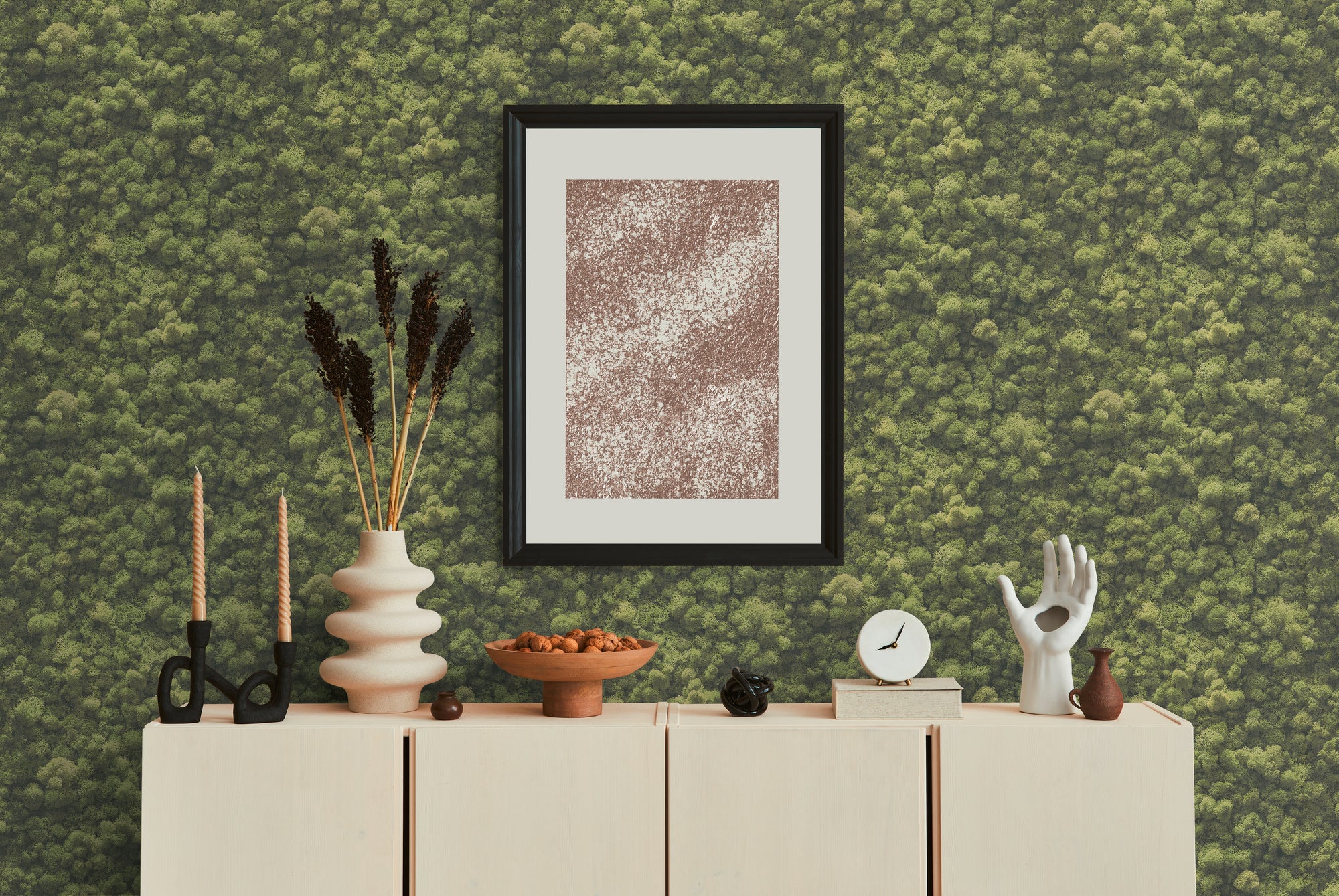 High-Quality Non-Woven Wallpaper Green Texture