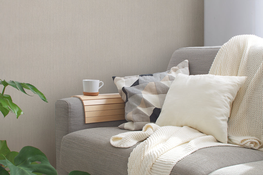 High-Quality Non-Woven Wallpaper Cream Texture