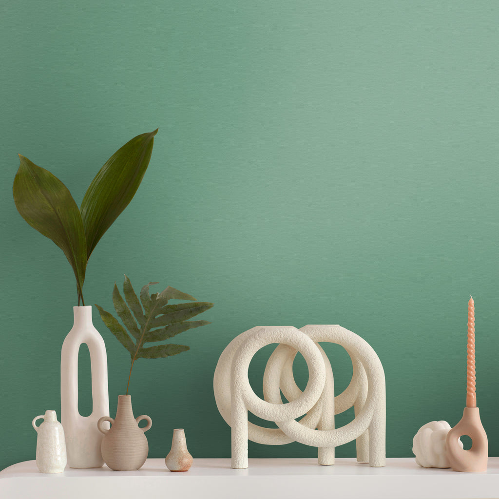 Hochwertige Vliestapete Gruen Unitapete