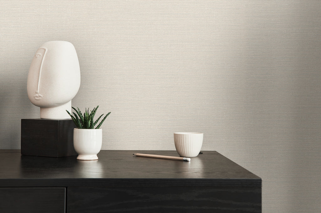 High-Quality Non-Woven Wallpaper Beige Structure
