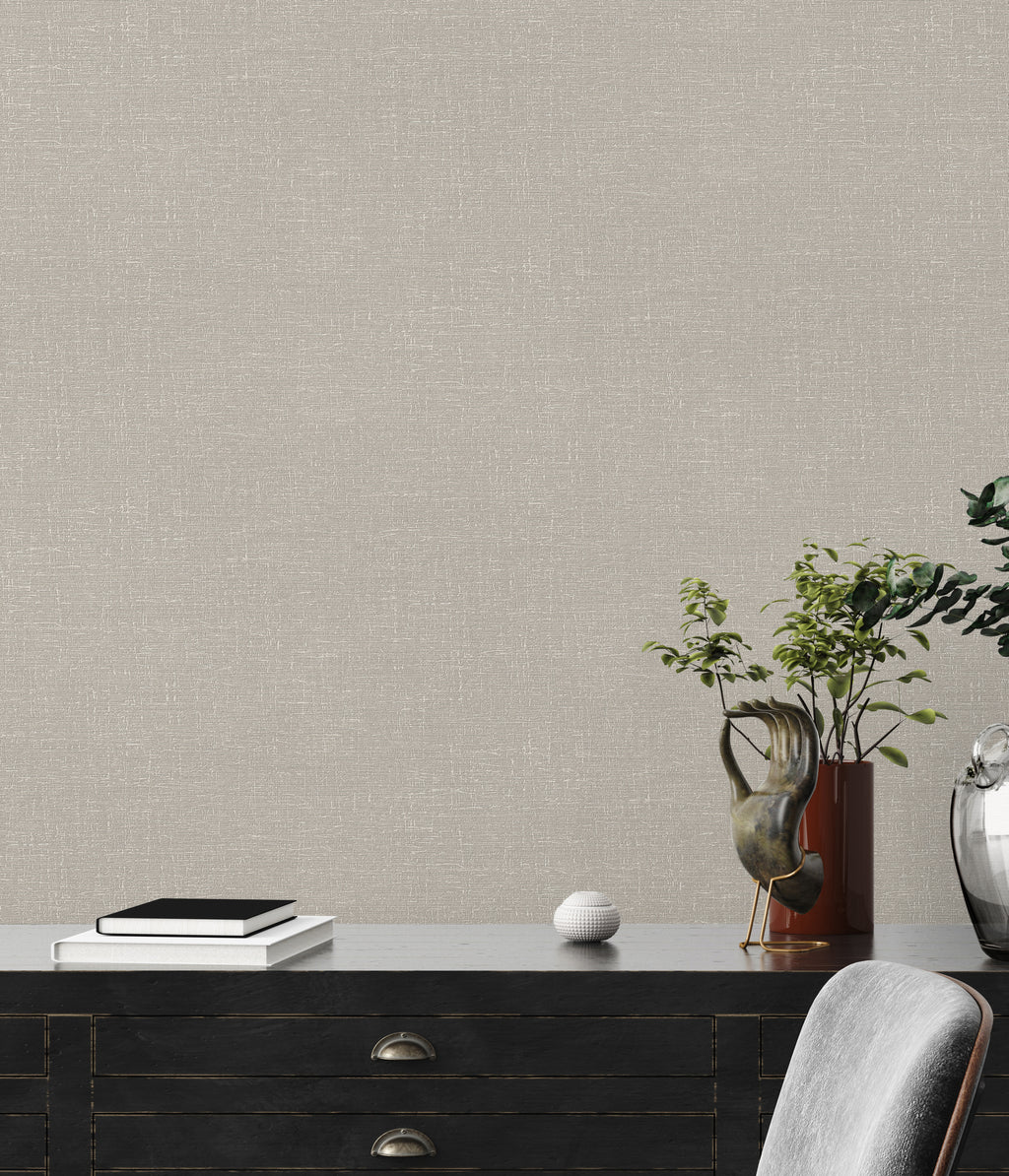 High-Quality Non-Woven Wallpaper Beige Structure
