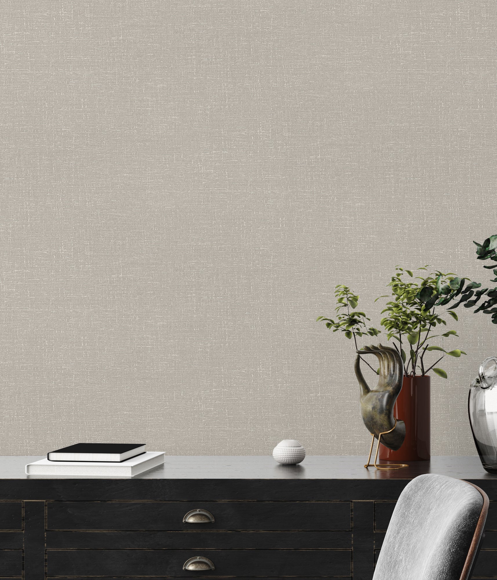 High-Quality Non-Woven Wallpaper Beige Structure