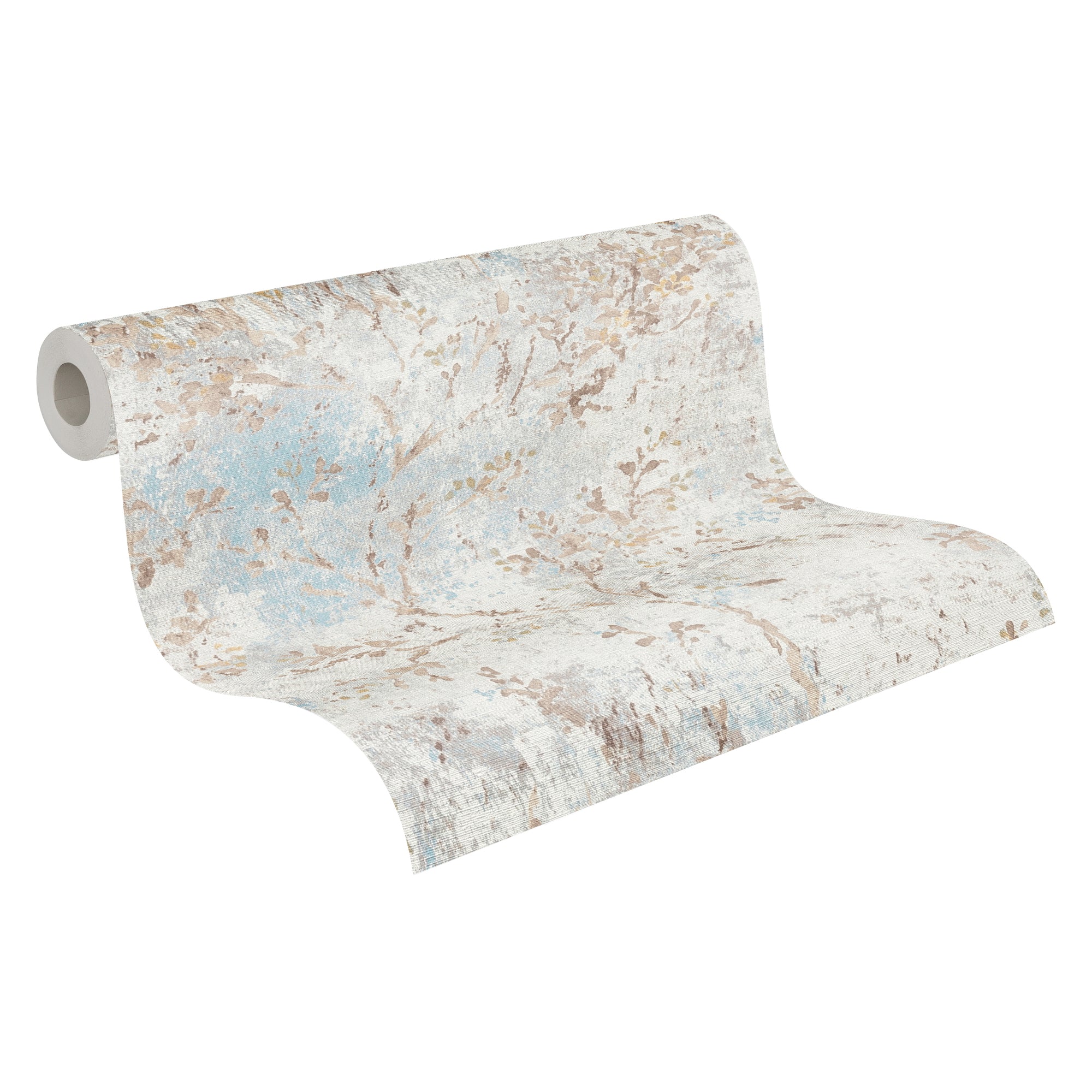 High-Quality Non-Woven Wallpaper Blue Floral