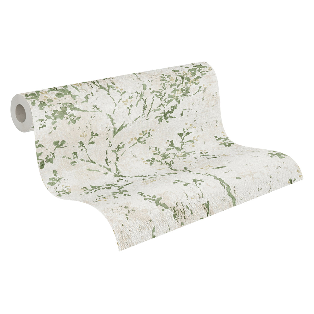 High-Quality Non-Woven Wallpaper Beige Floral