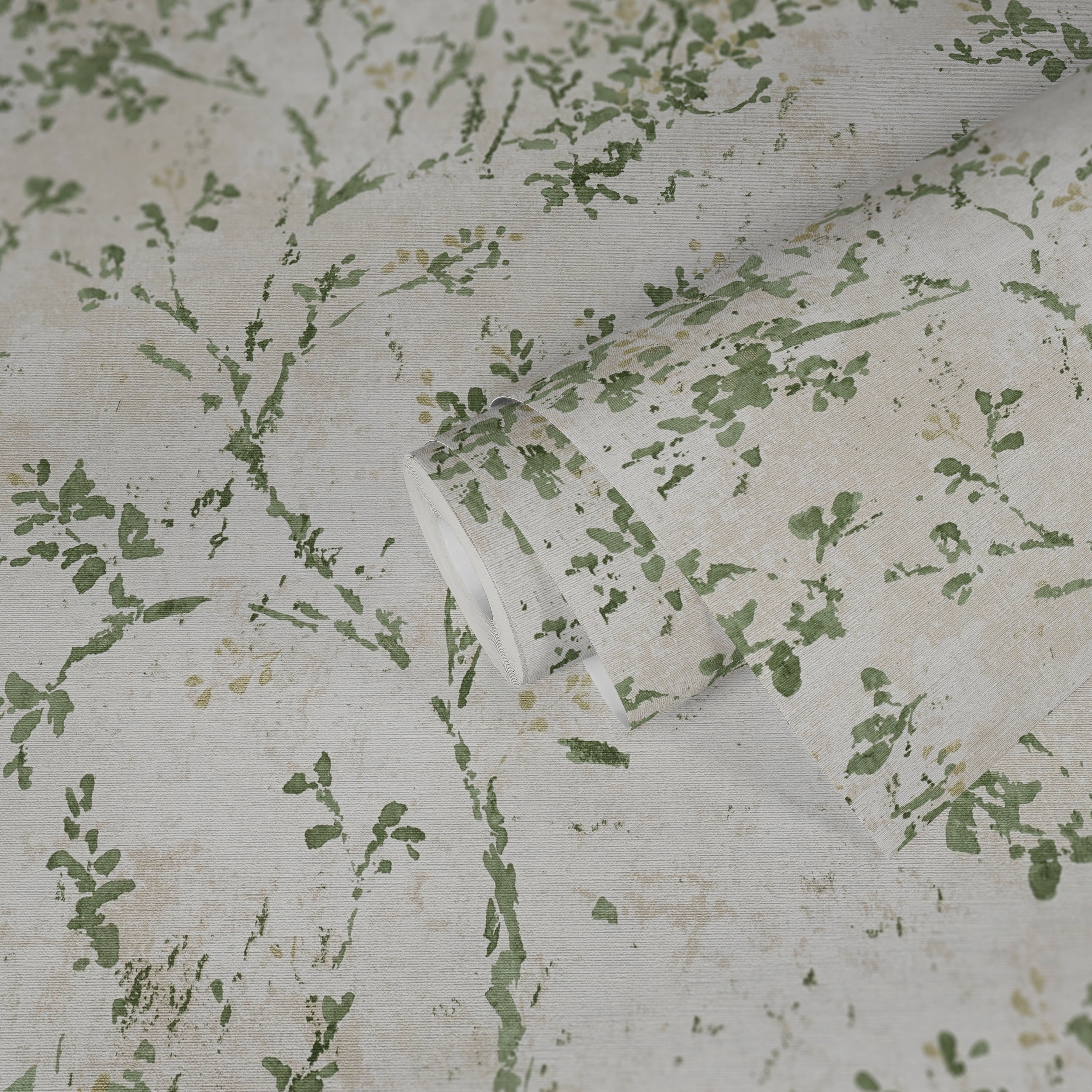 High-Quality Non-Woven Wallpaper Beige Floral