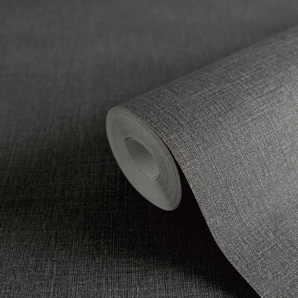 High-quality Non-woven Wallpaper Black Plain Wallpaper