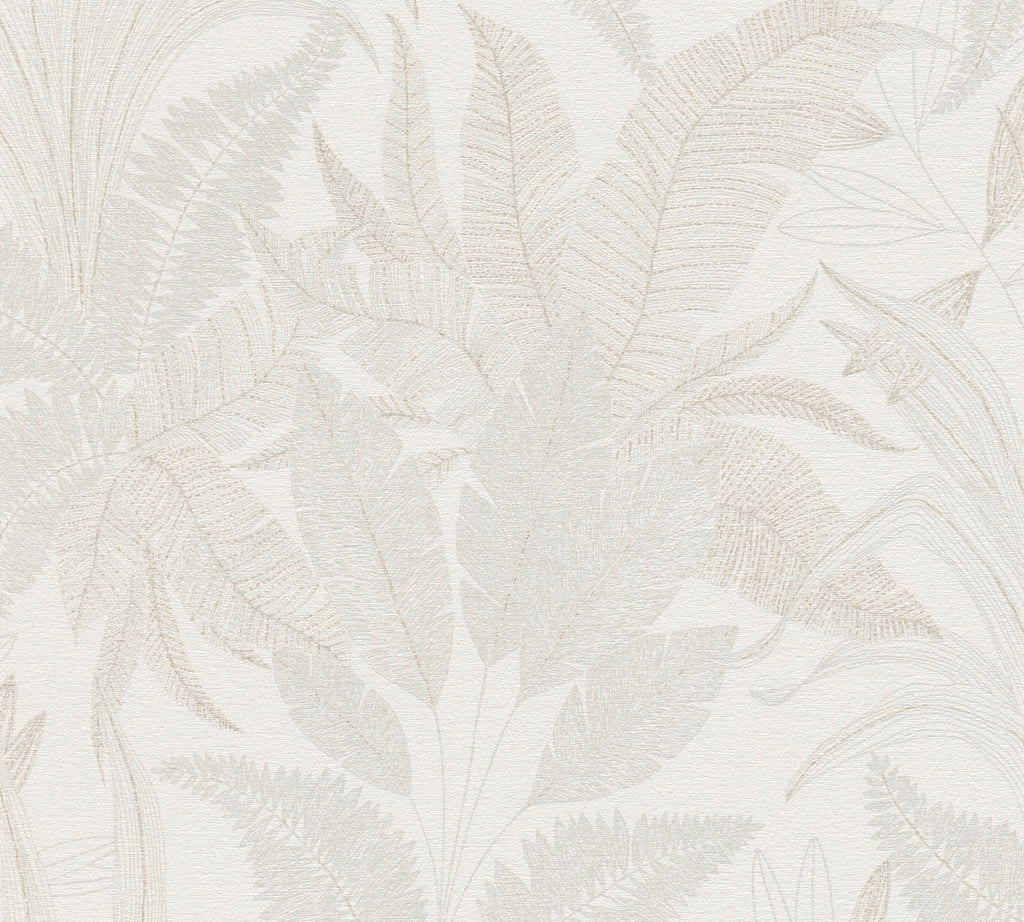 Hochwertige Vliestapete Creme Floral