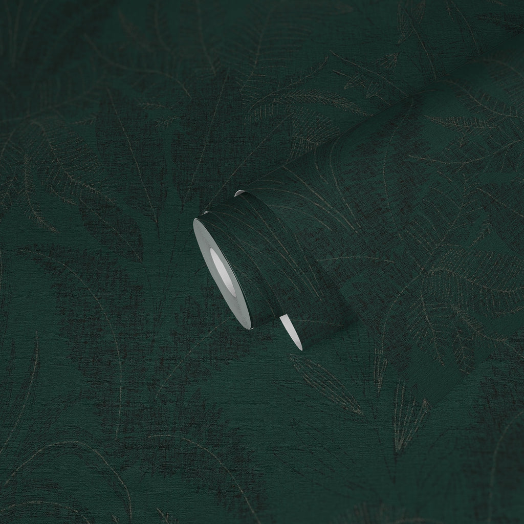 Premium Non-Woven Wallpaper Green Floral