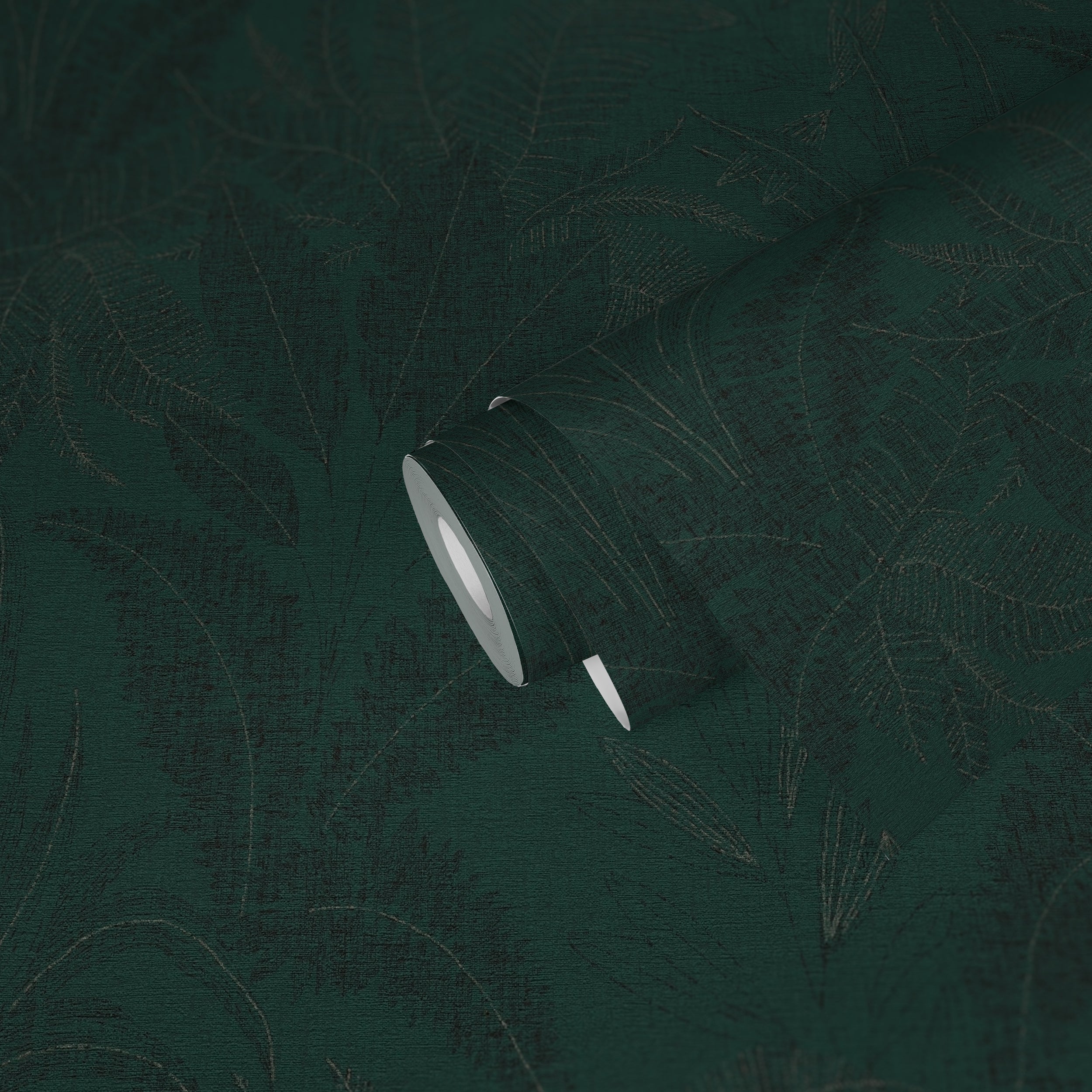 Premium Non-Woven Wallpaper Green Floral