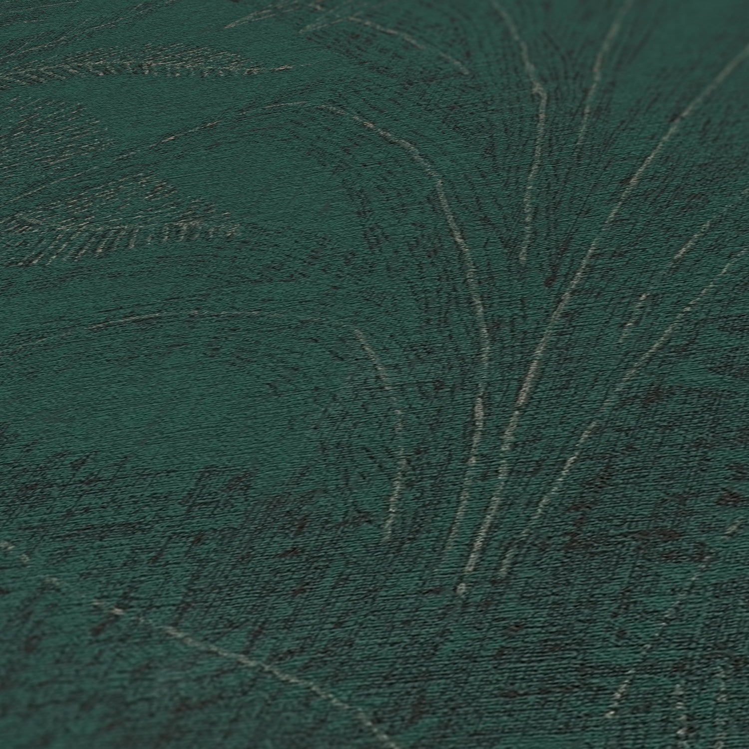 Premium Non-Woven Wallpaper Green Floral