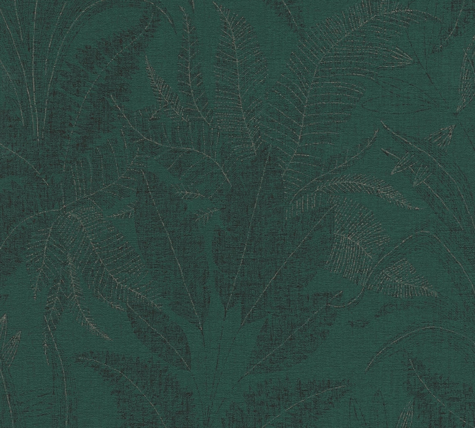Premium Non-Woven Wallpaper Green Floral